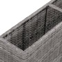 Flowerbed with 2 gray synthetic rattan pots 90x20x40 cm by vidaXL, Pots and planters - Ref: Foro24-46922, Price: 96,80 €, Dis...