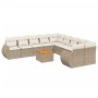 11-teiliges Gartensofa-Set mit beigen synthetischen Rattankissen von , Gartensets - Ref: Foro24-3257528, Preis: 793,48 €, Rab...