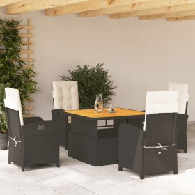 5-teiliges Gartenmöbel-Set mit schwarzen synthetischen Rattankissen von , Gartensets - Ref: Foro24-3277317, Preis: 598,65 €, ...