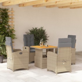 5-piece garden dining set with beige synthetic rattan cushions by , Garden sets - Ref: Foro24-3277362, Price: 652,61 €, Disco...