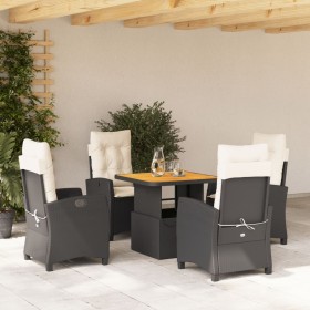 5-teiliges Gartenmöbel-Set mit schwarzen synthetischen Rattankissen von , Gartensets - Ref: Foro24-3277374, Preis: 564,99 €, ...