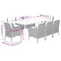 Set comedor de jardín 9 pzas con cojines ratán sintético beige de , Conjuntos de jardín - Ref: Foro24-3211968, Precio: 1,00 €...