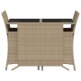 Gartenstühle und Tisch 3 Stück synthetisches Rattan beige Kissen von , Gartensets - Ref: Foro24-365121, Preis: 181,99 €, Raba...