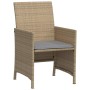 Garden chairs and table 3 pieces synthetic rattan beige cushion by , Garden sets - Ref: Foro24-365121, Price: 181,98 €, Disco...