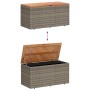 Garten-Aufbewahrungsbox aus grauem Rattan-Akazienholz, 110 x 50 x 54 cm von , Aufbewahrungsboxen für den Außenbereich - Ref: ...