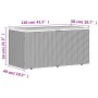 Gray rattan acacia wood garden storage box 110x50x54 cm by , Outdoor storage boxes - Ref: Foro24-365956, Price: 155,79 €, Dis...