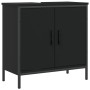 Black engineered wood bathroom sink cabinet 60x30x60 cm by , Dressing tables - Ref: Foro24-842446, Price: 56,75 €, Discount: %