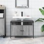 Sonoma gray engineered wood bathroom sink cabinet 80x30x60 cm by , Dressing tables - Ref: Foro24-842444, Price: 68,33 €, Disc...