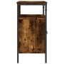 Engineered wood bathroom sink cabinet smoked oak 60x30x60 cm by , Dressing tables - Ref: Foro24-842438, Price: 54,51 €, Disco...