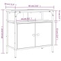 Waschbeckenschrank aus Holzwerkstoff, geräucherte Eiche, 60 x 30 x 60 cm von , Schminktische - Ref: Foro24-842438, Preis: 54,...