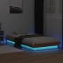 Estructura de cama LED madera maciza pino marrón cera 100x200cm de , Camas y somieres - Ref: Foro24-844412, Precio: 98,99 €, ...