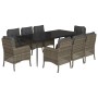 Garden dining set 9 pieces and gray synthetic rattan cushions by , Garden sets - Ref: Foro24-3211954, Price: 1,00 €, Discount: %