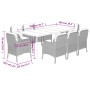 Garden dining set 9 pieces and gray synthetic rattan cushions by , Garden sets - Ref: Foro24-3211954, Price: 1,00 €, Discount: %