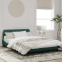 Dark green velvet bed frame with headboard 140x190 cm by , Beds and slatted bases - Ref: Foro24-373175, Price: 164,54 €, Disc...