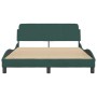 Dark green velvet bed frame with headboard 140x190 cm by , Beds and slatted bases - Ref: Foro24-373175, Price: 164,54 €, Disc...