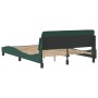 Dark green velvet bed frame with headboard 140x190 cm by , Beds and slatted bases - Ref: Foro24-373175, Price: 164,54 €, Disc...