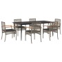 Garden dining set 7 pieces and gray synthetic rattan cushions by , Garden sets - Ref: Foro24-3213615, Price: 571,30 €, Discou...