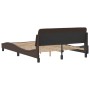 Estructura de cama cabecero cuero sintético marrón 140x190 cm de , Camas y somieres - Ref: Foro24-373180, Precio: 167,54 €, D...