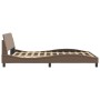 Estructura de cama cabecero cuero sintético capuchino 140x190cm de , Camas y somieres - Ref: Foro24-373182, Precio: 167,54 €,...