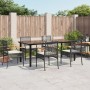 7-piece garden dining set and black synthetic rattan cushions by , Garden sets - Ref: Foro24-3213608, Price: 569,37 €, Discou...