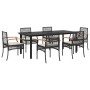 7-piece garden dining set and black synthetic rattan cushions by , Garden sets - Ref: Foro24-3213608, Price: 569,37 €, Discou...