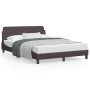 Dark brown fabric bed frame with headboard 140x190cm by , Beds and slatted bases - Ref: Foro24-373168, Price: 136,66 €, Disco...