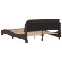 Dark brown fabric bed frame with headboard 140x190cm by , Beds and slatted bases - Ref: Foro24-373168, Price: 136,66 €, Disco...