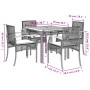 5-piece garden dining set with beige synthetic rattan cushions by , Garden sets - Ref: Foro24-3213579, Price: 365,40 €, Disco...