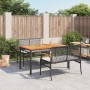 3-teilige Garten-Essgruppe mit schwarzen Kissen aus synthetischem Rattan von , Gartensets - Ref: Foro24-3213566, Preis: 347,2...