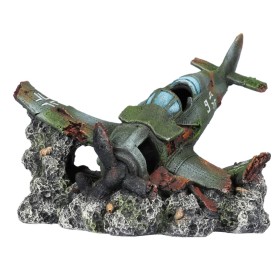 Aqua d'ella Crashed plane for aquarium Raven polyresin 27x22x16cm by , Aquarium decoration - Ref: Foro24-427088, Price: 47,99...