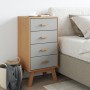 OLDEN bedside table solid gray and brown pine wood by , Nightstands - Ref: Foro24-358586, Price: 99,21 €, Discount: %