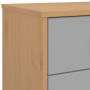 OLDEN bedside table solid gray and brown pine wood by , Nightstands - Ref: Foro24-358586, Price: 99,21 €, Discount: %