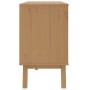 Mesita de noche OLDEN madera maciza de pino gris y marrón de , Cajoneras - Ref: Foro24-358592, Precio: 167,96 €, Descuento: %