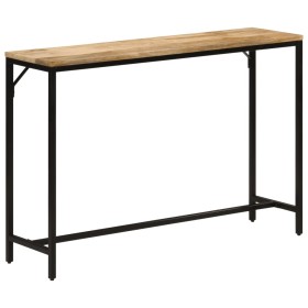 Console table solid rough mango wood and iron 110x30x75 cm by , Side tables - Ref: Foro24-372726, Price: 97,99 €, Discount: %