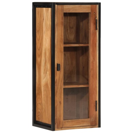 Solid acacia wood and iron bathroom cabinet 40x30x90 cm by , Bathroom furniture - Ref: Foro24-372745, Price: 148,71 €, Discou...