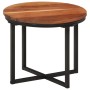 Mesa de centro de madera maciza de acacia y hierro 35x35x30 cm de , Mesas de centro - Ref: Foro24-372739, Precio: 35,99 €, De...