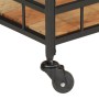 Solid acacia wood and iron bar cart 60x40x80 cm by , Kitchen and dining carts - Ref: Foro24-372753, Price: 130,52 €, Discount: %