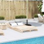 Solid pine wood lounger 205x110x31.5 cm by , Loungers - Ref: Foro24-832588, Price: 168,01 €, Discount: %