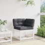 Garden corner sofa and white pine wood cushions 73x73x78 cm by , Outdoor sofas - Ref: Foro24-844685, Price: 99,28 €, Discount: %