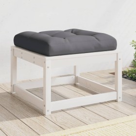 Gartenhocker mit massiven Kissen aus weißem Kiefernholz von , Outdoor-Sofas - Ref: Foro24-844700, Preis: 59,34 €, Rabatt: %