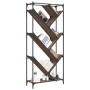 Engineered wood and oak brown metal shelf 79x30x180 cm by , Bookcases and shelves - Ref: Foro24-845435, Price: 101,49 €, Disc...