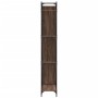 Engineered wood and oak brown metal shelf 79x30x180 cm by , Bookcases and shelves - Ref: Foro24-845435, Price: 101,49 €, Disc...