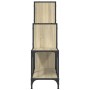 Estantería madera ingeniería y metal roble Sonoma 92x30x102 cm de , Librerías y estanterías - Ref: Foro24-845437, Precio: 64,...