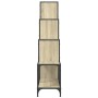 Estantería madera ingeniería y metal roble Sonoma 122x30x132 cm de , Librerías y estanterías - Ref: Foro24-845442, Precio: 94...