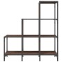 Engineered wood and oak brown metal shelf 92x30x102 cm by , Bookcases and shelves - Ref: Foro24-845440, Price: 67,40 €, Disco...