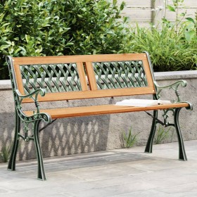 Garden bench solid fir wood and steel 116 cm by , garden benches - Ref: Foro24-366536, Price: 90,99 €, Discount: %