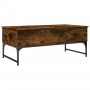 Smoke Oak Engineered Wood and Metal Coffee Table by , Coffee table - Ref: Foro24-845378, Price: 71,99 €, Discount: %