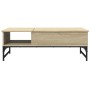 Mesa de centro madera ingeniería metal roble Sonoma 100x50x35cm de , Mesas de centro - Ref: Foro24-845392, Precio: 76,08 €, D...