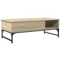 Mesa de centro madera ingeniería metal roble Sonoma 100x50x35cm de , Mesas de centro - Ref: Foro24-845392, Precio: 76,08 €, D...