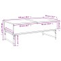 Mesa de centro de madera de ingeniería y metal roble humo de , Mesas de centro - Ref: Foro24-845378, Precio: 73,18 €, Descuen...